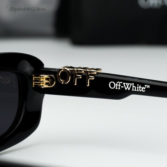 Off-White Men Sunglasses Black Grey Rectangle OERI13C RENTON 1007 BRAND NEW - Picture 7 of 12